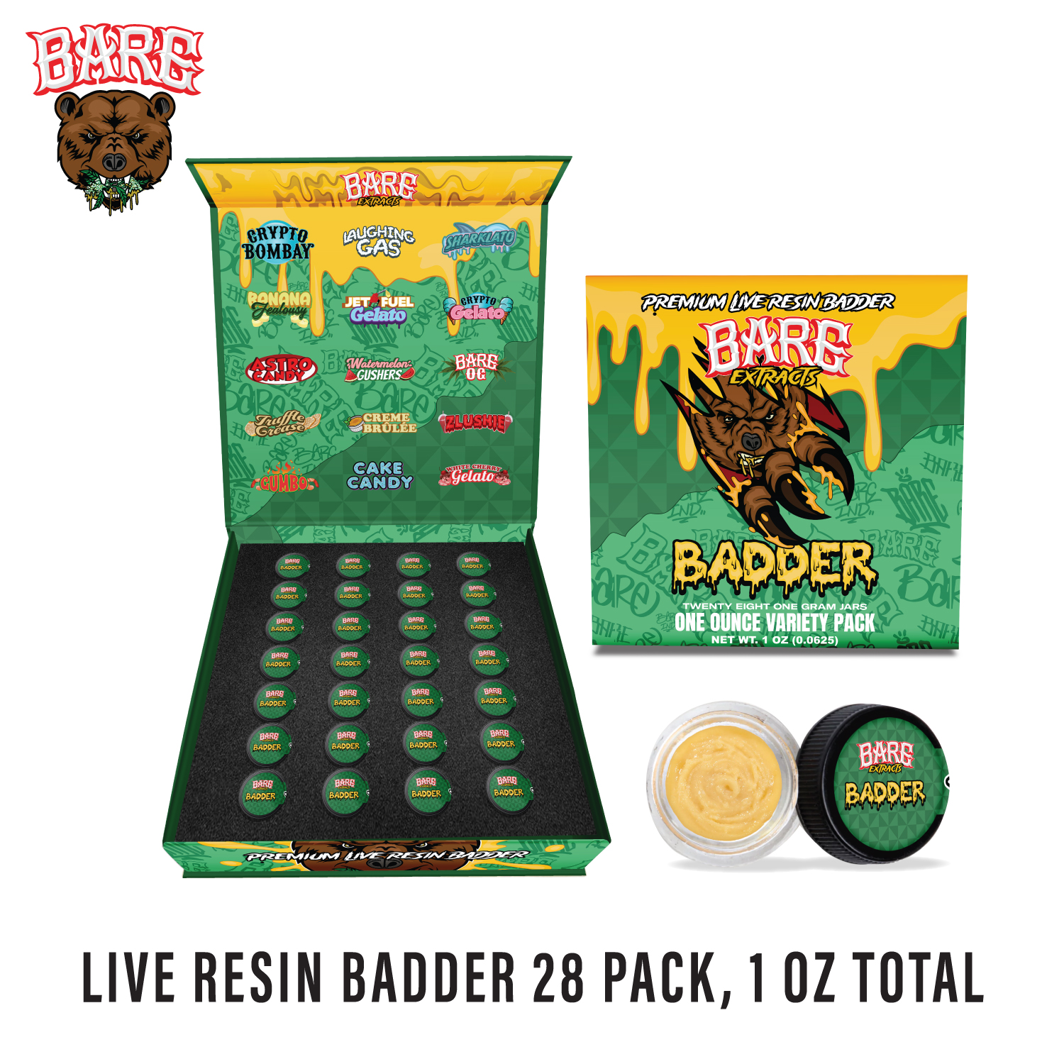 BARE BADDER 1 OZ BARE BOX MAIN BOX - Barewoods