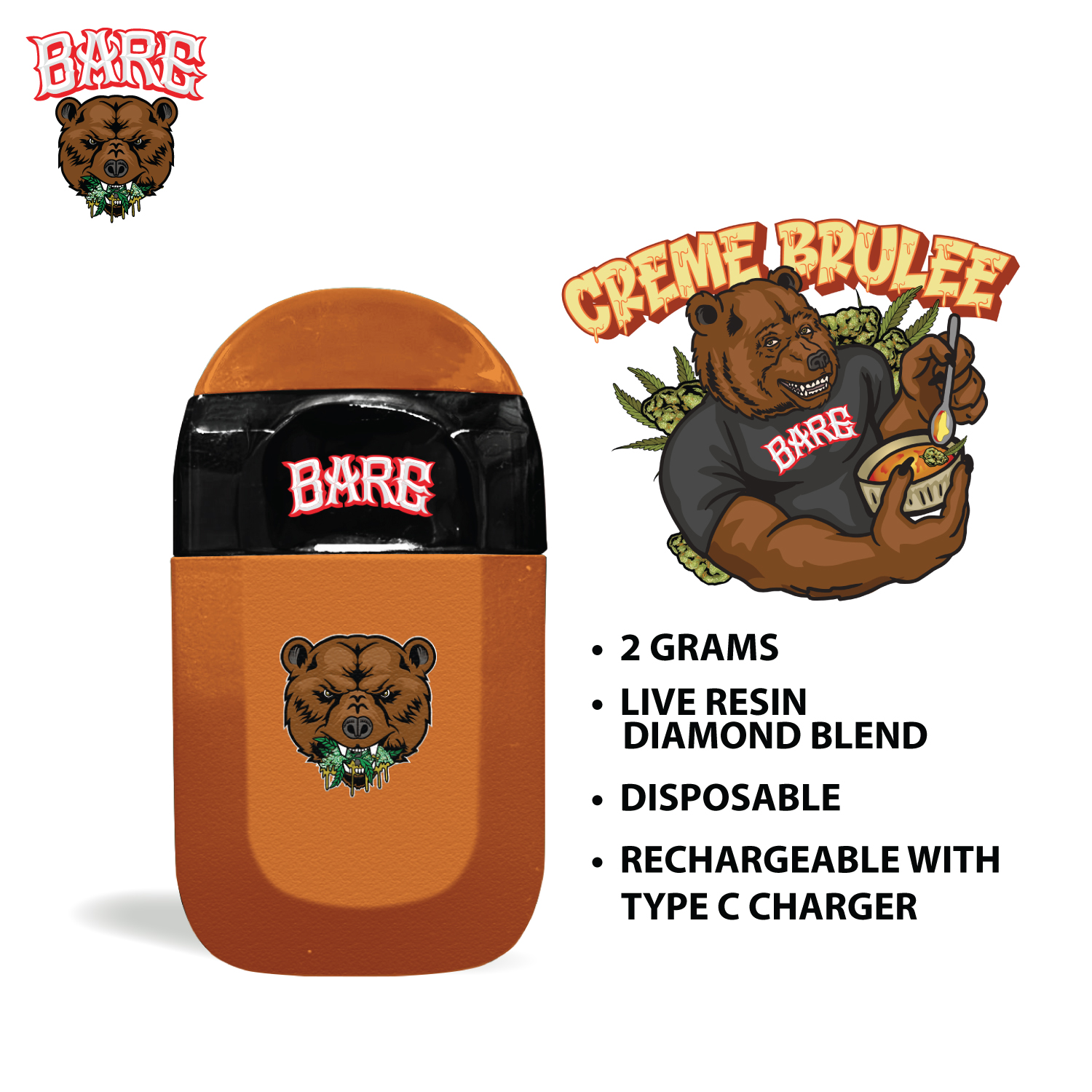 BARE VAPE ORANGE CREME BRULEE - Barewoods
