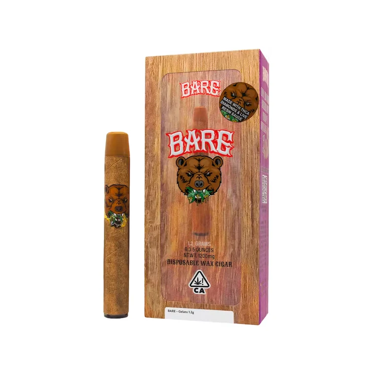 Barewoods Liquid Diamonds 1.2G Wax Cigar Disposable Vape – Gelato - Barewoods